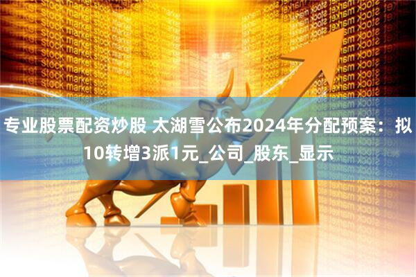 专业股票配资炒股 太湖雪公布2024年分配预案：拟10转增3派1元_公司_股东_显示